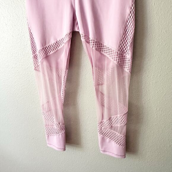Victoria's Secret ‎ Lavender Fishnet Mesh Knockout 7/8 Tight women's size large - Picture 4 of 14
